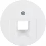 Hager WLF1007WG placca centrale per presa UAE, bianco polare, lucido, sistema r.Classic