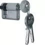Hager WDA7172 mezzo cilindro profilato accessorio, 30/10 mm, ottone nichelato, 2 chiavi