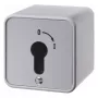 Hager WDE4466 Interruttore a chiave, montaggio a parete, per mezzo cilindro profilato, pressofuso in zinco, IP54