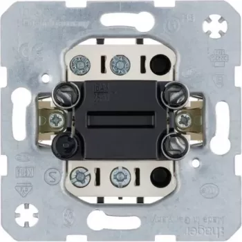 Hager WDE303212 Interruttore a bilanciere bipolare da incasso, 16 AX, 250 V AC