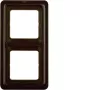 Hager WWD1200BR Cornice 2 moduli con guarnizione da incasso IP44 marrone lucido