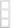 Hager WWD1300PW cornice da incasso tripla con guarnizione IP44 bianco polare lucido