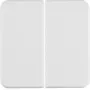 Hager WWW2000PW Pulsante a bilanciere 2 moduli, bianco polare lucido, IP44, da incasso
