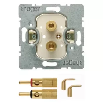 Hager WDF48001 Modulo presa per altoparlante da incasso High End 1 modulo bianco polare