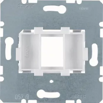 Hager WDF4612W Piastra portante Modular Jack 1 porta bianco