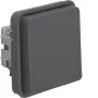 Hager WNA140 Presa SCHUKO con coperchio a ribalta, IP55, grigio, serie W.1