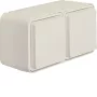 Hager WNC142B Presa SCHUKO 2 moduli a parete orizzontale con coperchio a ribalta bianco polare