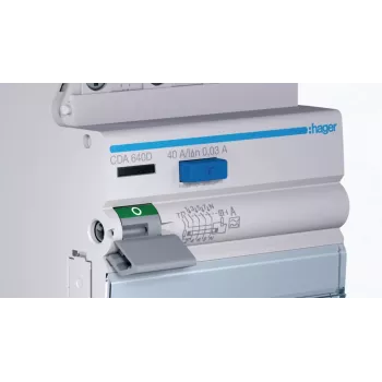 HAGER CDA640D interruttore differenziale 4P 10kA 40A 30mA Tipo A