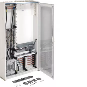 Hager FP93W1N quadro contatori con trasformatore di corrente, 3 campi, 1 punto contatore, IP44, RAL 9010