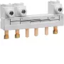 Hager HZC708 sbarra collettrice a pioli 3 poli 63-80A 10mm² 12 moduli 210mm grigio