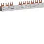Hager KDN363J sbarra collettrice di fase 3 poli con terminale a forcella 10mm² 63A 10 moduli