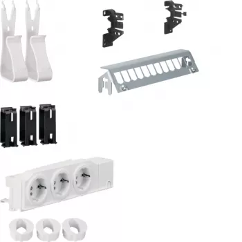 Hager kit multimediale UM00M2 con 3 prese 12 porte patch panel senza RJ45