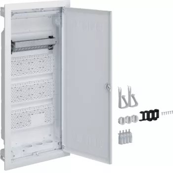 Hager Volta quadro multimediale da incasso 4 file con porta in plastica fessurata