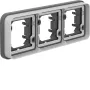 Hager W.1 WNA403 telaio da incasso 3 posti orizzontale IP55 grigio