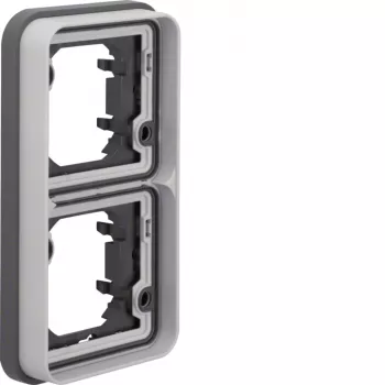 Hager WNA408 telaio 2 posti verticale da incasso IP55 grigio