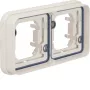 Hager WNA402B W.1 telaio di copertura 2 posti orizzontale, bianco polare, IP55