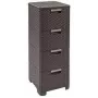CURVER libreria con 4 cassetti 4x14L marrone scuro