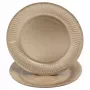 PROnappe 10 Piatti di cartone, rotondi, Ø 23 cm, oro