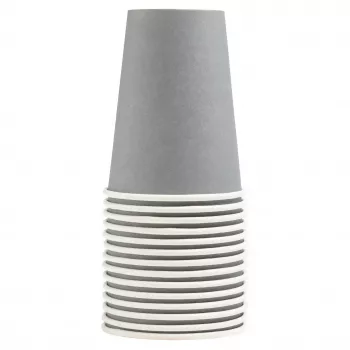 PROnappe 15 bicchieri di cartone 200 ml, grigio (89118I)