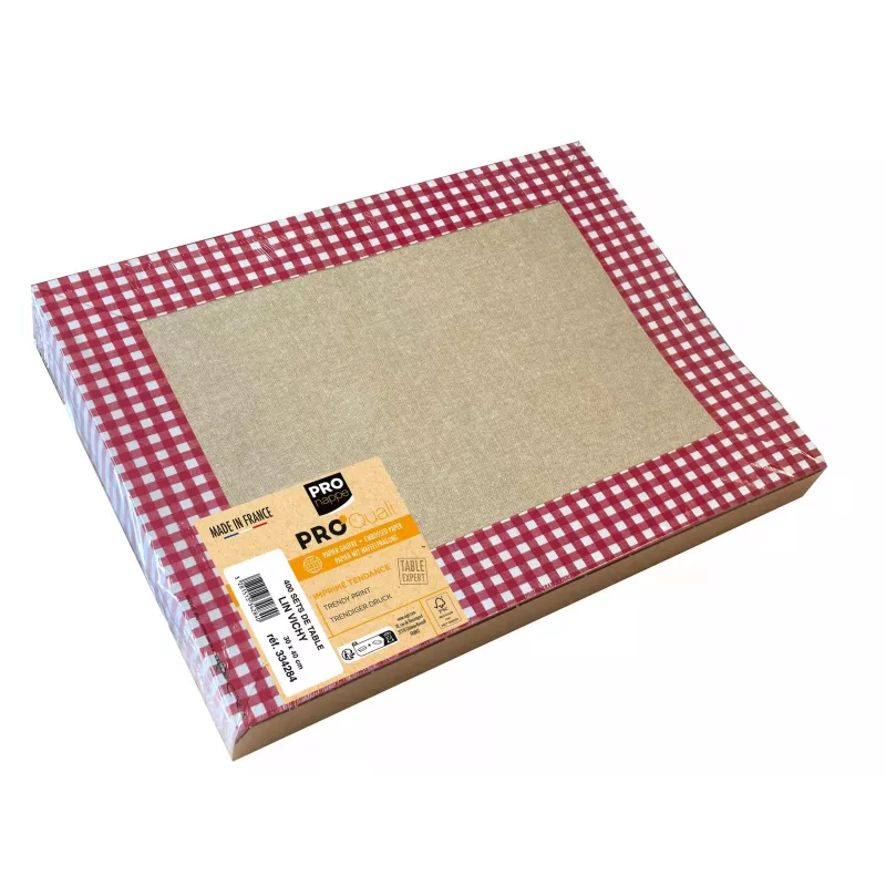 PROnappe 400 tovagliette Leinen Vichy multicolore 30,0 x 40,0 cm