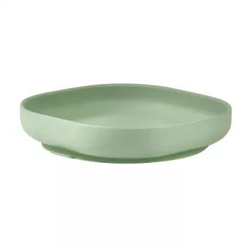 Beaba piatto in silicone con ventosa Sage Green