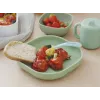 Beaba piatto in silicone con ventosa Sage Green