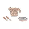 Beaba First Meals set regalo 3-in-1 (piatto, set posate, bavaglino) Savannah Bloom