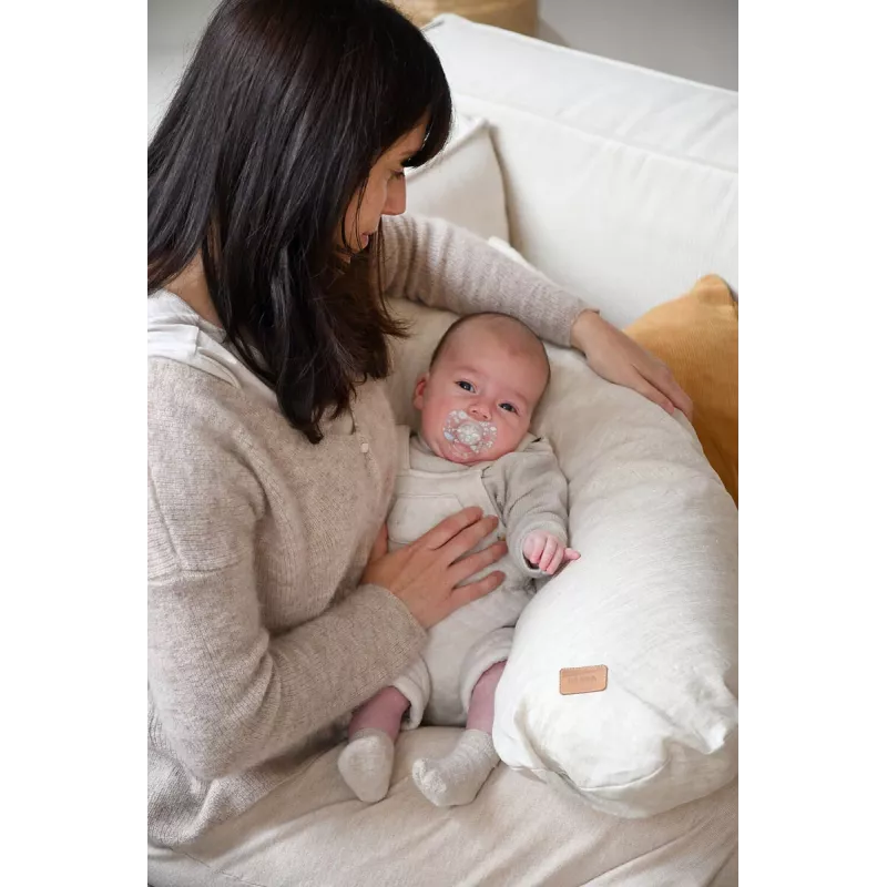 Beaba Big Flopsy cuscino per allattamento e riposo Linen Natural