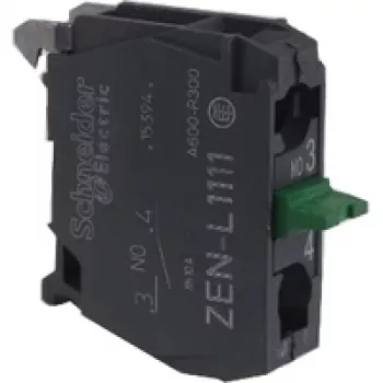 Schneider Electric ZENL1111 Harmony XALD/XALK custodia vuota per pulsantiere, 1 foro, policarbonato, grigio chiaro/giallo, IP66/IP67/IP69/IP69K