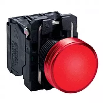 Schneider Electric XB5AVB4 pulsante luminoso, 22 mm, 24 V AC/DC, LED rosso, 1 NO, IP66