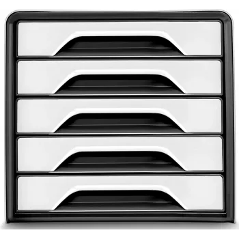 CEP Office Solution Smoove Unità a cassetti Nero/Bianco A4 con 5 cassetti