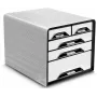 CEP Office Solution Smoove Cassettiera Nero/Bianco DIN A4 con 5 cassetti