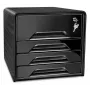 CEP Office Solution Smoove Secure Cassettiera Nero DIN A4 4 cassetti