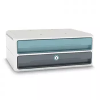 CEP Office Solution MoovUp Cassettiera con serratura Grigio menta DIN A4 orizzontale 2