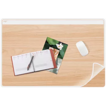 CEP Office Solution Sottomano da scrivania Plastica Bianco/Faggio 65x50 cm