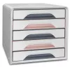 CEP Office Solution Smoove Mineral Scatola portadocumenti a cassetti 5 cassetti, rosa cipria, Polistirene