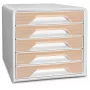 CEP Office Solution Smoove Silva Cassettiera 5 cassetti Bianco/Faggio Polistirene brevettato