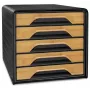 CEP Office Solution Smoove Silva Cassettiera 5 cassetti Nero/Bambù