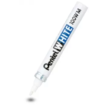Pentel Pennarello indelebile 100 W M Bianco