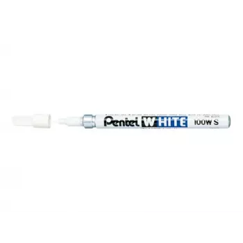 Pentel Pennarello indelebile - Bianco - Inchiostro pigmentato - Punta tonda 2,0 mm