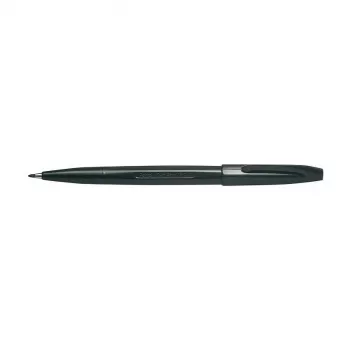 Pentel Sign Pen - nero - fine - nero - inchiostro a base d'acqua - 0,8 mm - confezione da 12