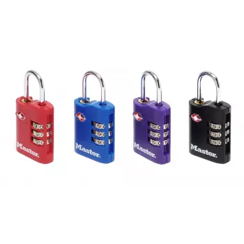 Master Lock confezione da 2 lucchetti a combinazione TSA, colori assortiti