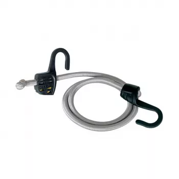 Master Lock 3138EURDAT Cinghia elastica regolabile con ganci, 15-150 cm, grigio