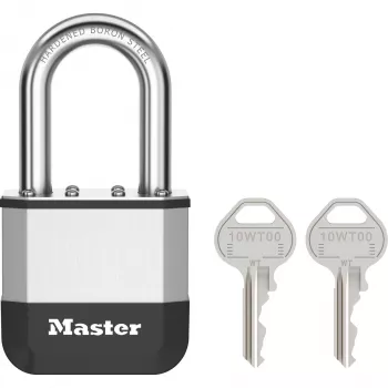 Master Lock Elite lucchetto 52mm in ottone massiccio con archetto in acciaio temprato 38mm, cilindro a 5 perni, chiavi diverse, incl. 2 chiavi