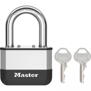 Master Lock Elite lucchetto in acciaio laminato 67mm con archetto 38mm, cilindro a 5 perni