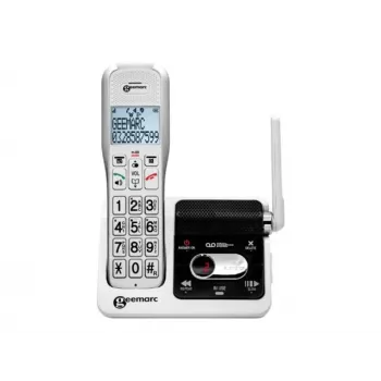 Geemarc AmpliDECT 595 ULE Telefono cordless con segreteria telefonica, bianco