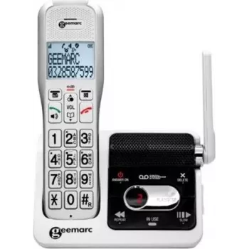 Geemarc AmpliDECT 595 ULE Telefono cordless con segreteria telefonica, bianco