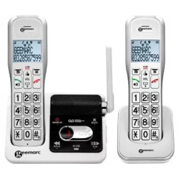 Geemarc AMPLIDECT 595-2 U.L.E Duo Telefono cordless con 2 cornette - stazione base - base di ricarica
