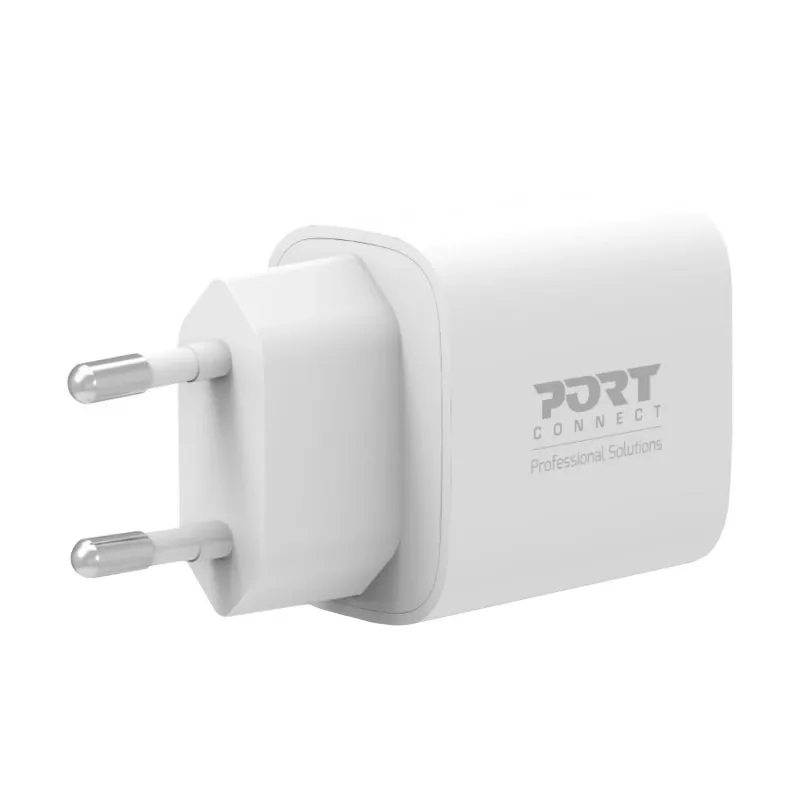 PORT Designs PORT Connect caricabatterie da parete 20W USB-C PD con custodia bianco