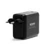 PORT Designs caricabatterie da parete Type-C PD 100W GaN OLED PD 3.0 cavo Type-C retrattile - EU
